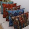 Retro Bohemian Pillow Cushion Super Soft Decorative Printing Ethnic Style Cushion Wear-resistant with Tassel Sofa Cushion