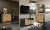 Cassettiera Simplo 3D3S Mobile 109 Cm 3 Ante 3 Cassetti Antracite Rovere Artisan