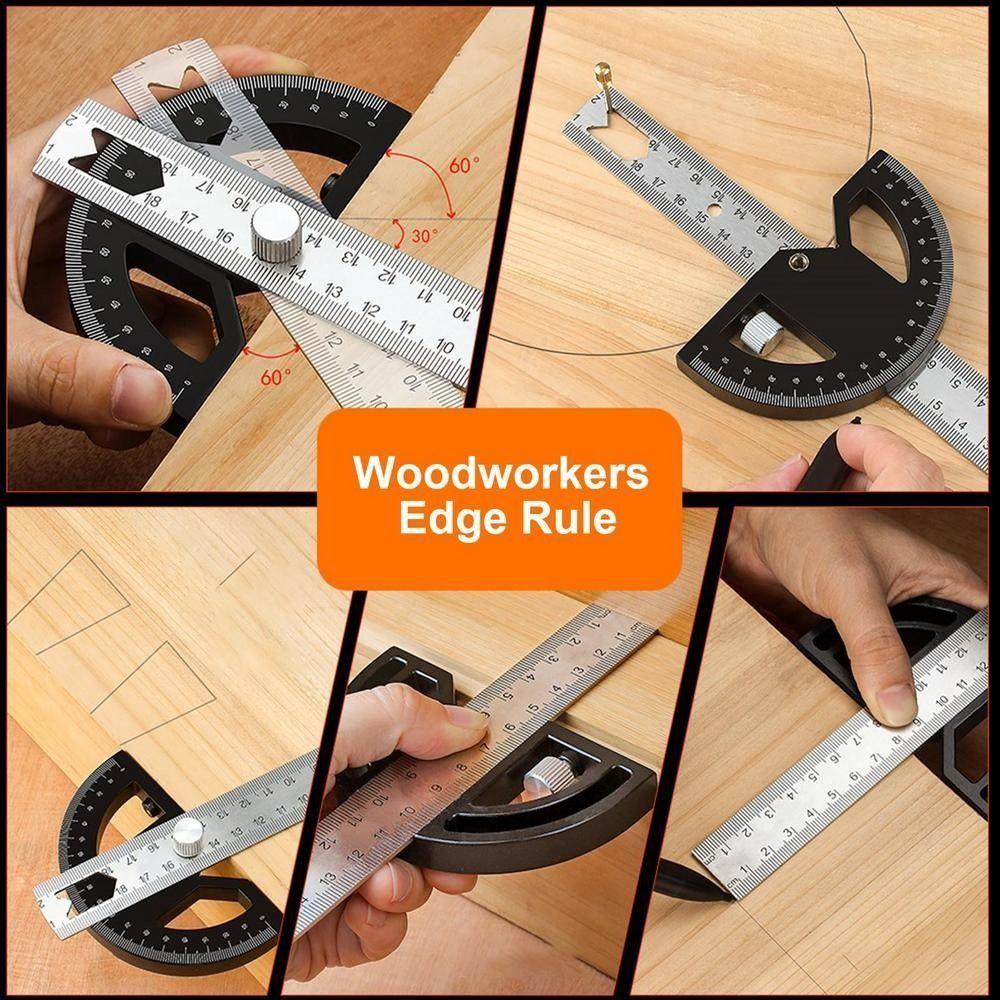 8/12 Inch Angle Ruler Protractor 180 ° Multi-angle Measurement Tools Angle Gauge  Scribing Tool