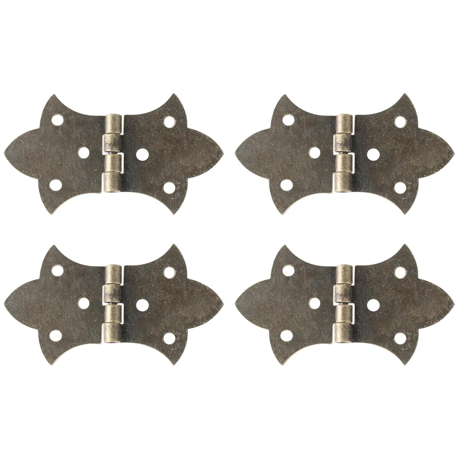 

4 шт. мебельные петли антикварные деревянные подарочные шкатулки для ювелирных изделий петля для кукольного домика дверная петля для шкафа мебельная фурнитура для украшения бронзовый