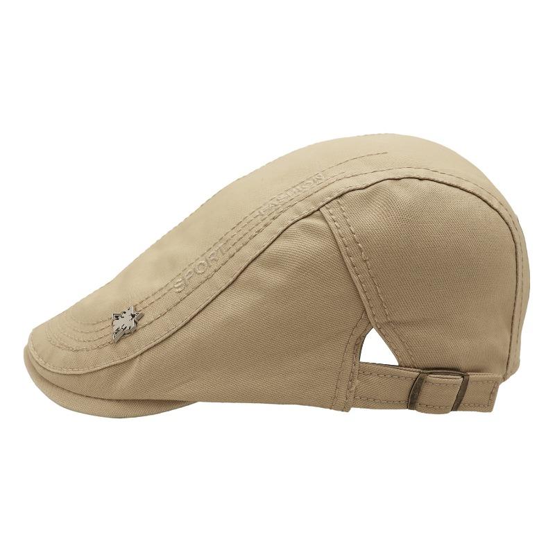 Embroidery Retro Forward Hat Men's and Women's Beret Short Brim Cap Literary and Artistic Painter Octagonal Hat New