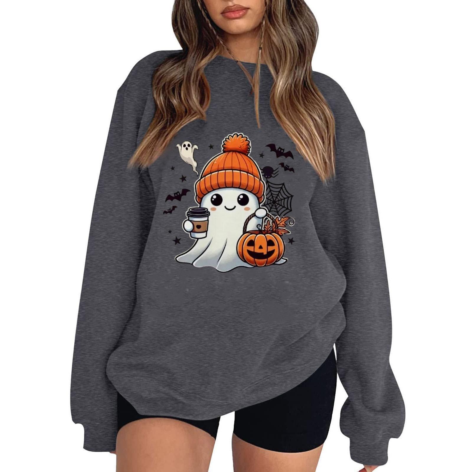 

Womens Fashion Tops Casual Crewneck Striped Long Sleeve Loose Pullover Shirts L