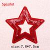 5Pcs/Lot Glitter Butterfly Bow Iron on Patches - Embroidered Patches on Clothes Bags Hats Jackets Decor