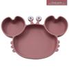 Silicone Suction Crab Plate: Divided Baby Tableware for Feeding & Weaning