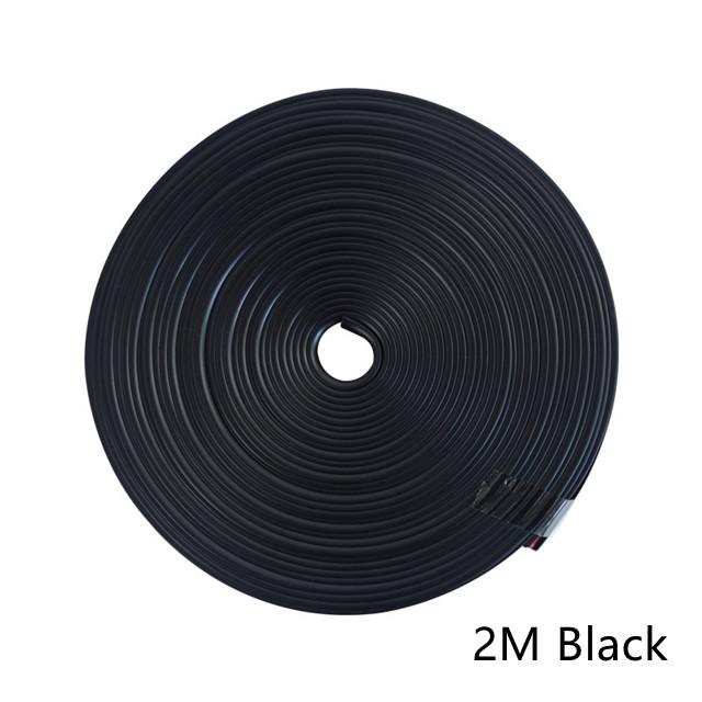 

2 метра защитных полосок для бампера, декоративные полосы для корпуса электросамоката, защита от столкновений для скейтборда Xiaomi Mijia M365 PRO 2M Black