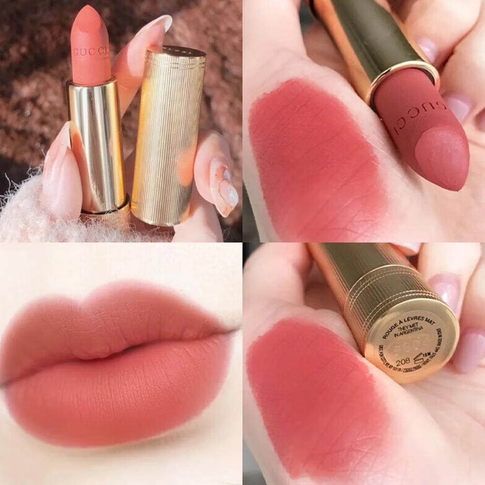 Gucci Rouge à Lèvres Matte 208 Gold Tube Lipstick 3.5g
