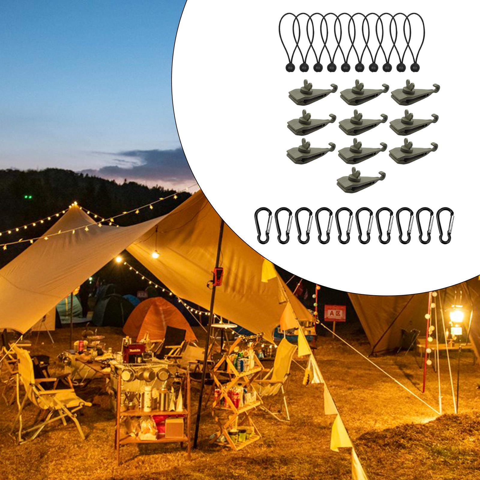 

10 шт. зажимы для брезента, навес с банджи-шнурами, фиксаторы, зажимы, крепеж для палатки