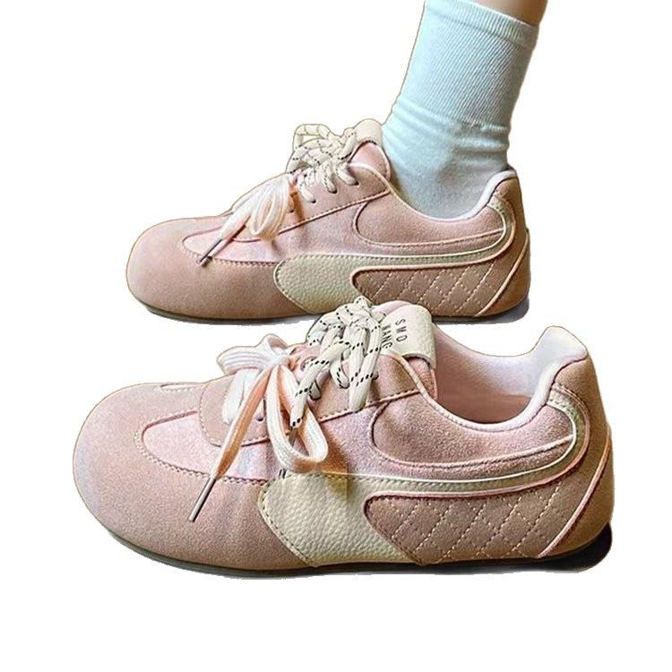 Scarpe da ginnastica per l'allenamento morale con design a patchwork da donna 2025 nuove scarpe da ginnastica retrò di nicchia autunnali stile college scarpe da ginnastica sportive