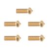 5PCS Brass Material 3D Printer Nozzle Precision Nozzle Extruder Nozzle for QIDI X Max3 Smart3 Plus3