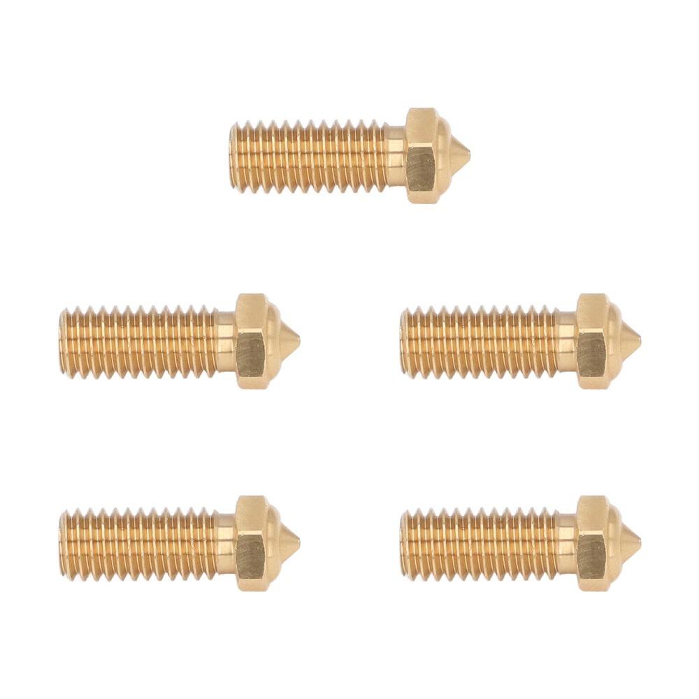 5PCS Brass Material 3D Printer Nozzle Precision Nozzle Extruder Nozzle for QIDI X Max3 Smart3 Plus3