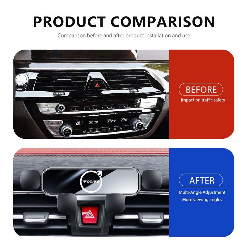 Universal Car Air Vent Gravity Phone Holder Accessories For Volvo XC90 XC60 C30 S60 C70 XC40 V40 XC70 V70 V60 S80 S90 HL9