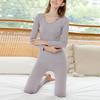 Unterwäsche Pullover Hosen Trendy Dicke Einfarbig Winter Herbst Doppel Schicht Top Hosen Frauen Zubehör