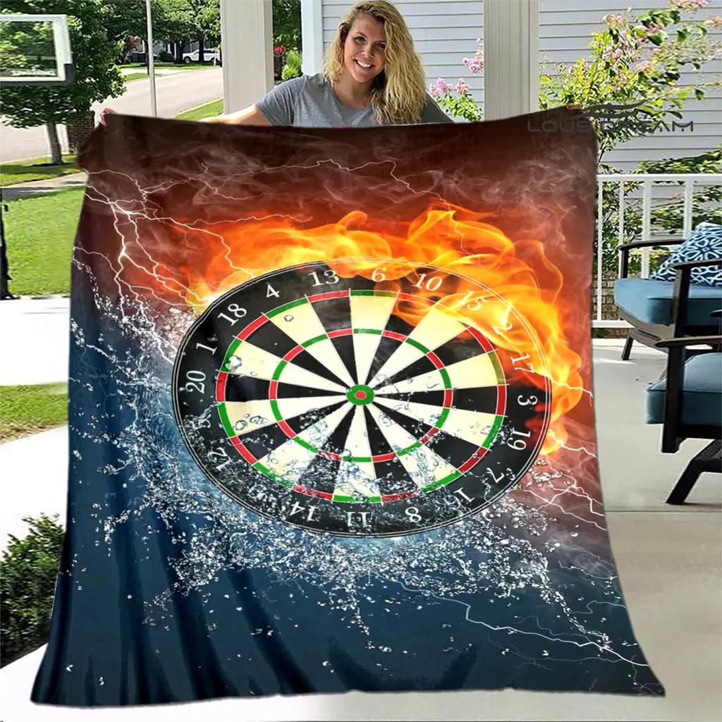 Sports dart target printing blanket warming Warm Pretty Flannel Soft Comfortable Home Travel Blanket
