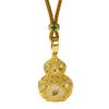 Openwork Cloisonné Gourd Pendant Necklace with 925 Silver and High-Carbon Diamond