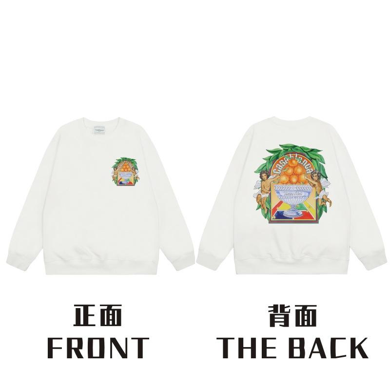 American Trendy Brand Casablanca Crew Neck Sweater Hoodie Men's Couple Ins Autumn and Winter Thickened Long-sleeved Women's T