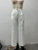 Women's High Waist Solid Color Casual Long Pants with Pockets