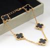 Women's Four-Leaf Clover Bracelet – 18K Gold Plated with Double-Sided Mother-of-Pearl, Elegant High-Quality Accessory, Chic and Lucky Design.