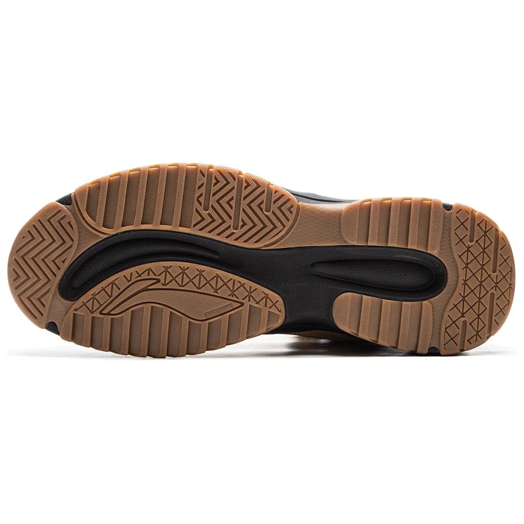 Li Ning Tianji 3.0 HI Slip Resistant Abrasion Resistant Mid top Skateboard Shoes Men's Brown AGCU433-2