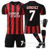 2526AC Milan Home Football Uniforms 10 Leo Shirts 79 Filly 11 Ibrahimovic No. 14 Modric Kaka