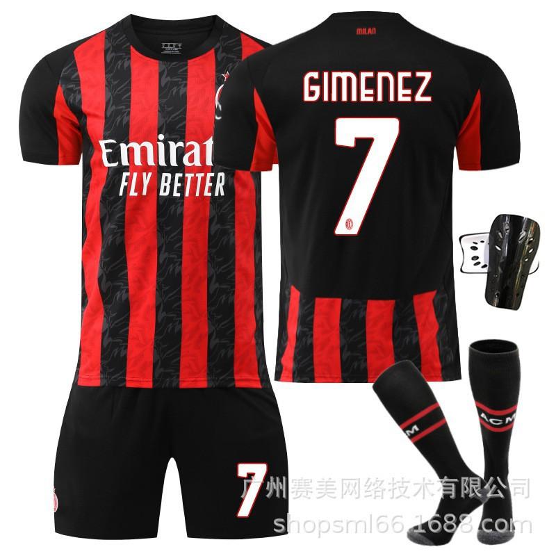 2526AC Milan Home Football Uniforms 10 Leo Shirts 79 Filly 11 Ibrahimovic No. 14 Modric Kaka