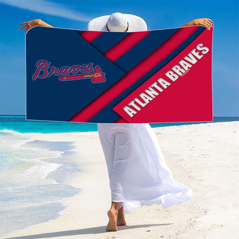 Atlanta Braves Print Beach Towel, Large Soft Quick Dry Towel for Beach Camping Swimming