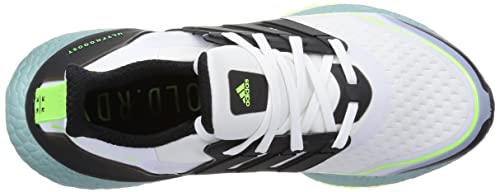 Adidas Ultra Boost 21 COLD. RDY BTE58 Men's Running Shoes, Crystal White/Core Black/Signal Green (S23898), Size 26.5 Cm