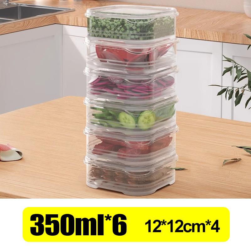 10/1pc Refrigerator Storage Box Food-Grade Meat Fresh-keeping Box Transparent Home Kitchen Vegetable Fruit Sealed Small Crisper