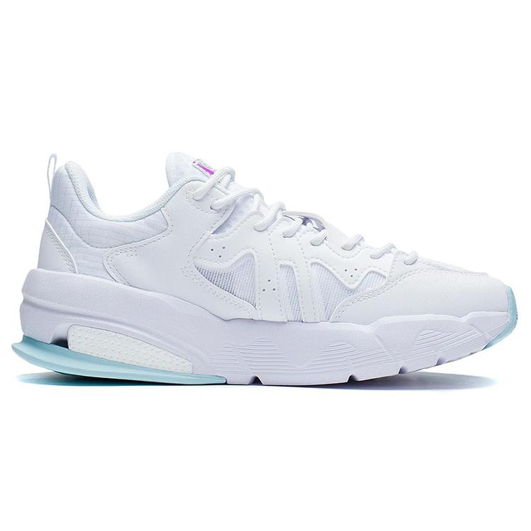 Li Ning LN Fle Cushioning Slip Resistant Abrasion Resistant Breathable Low top Sports Casual Shoes Women's White AGLS114-2
