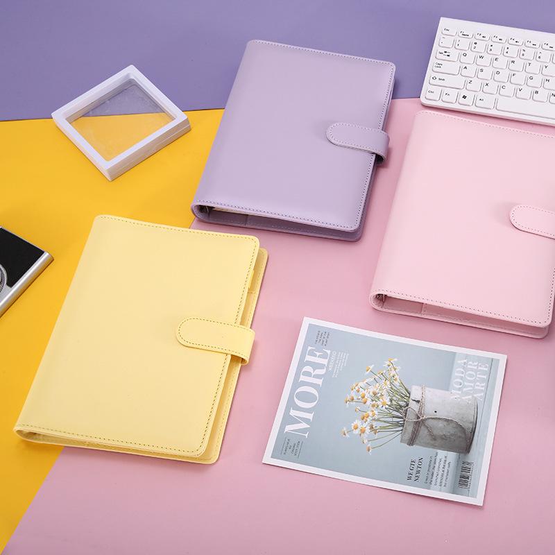Custom Pu Leather Budget Binder Office Supplies Notebook Planner Cover Binder Ring Bound Planner With Buckle