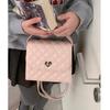IELGY Korean Version Fashion Pink Diamond Backpack All-Match Simple Backpack