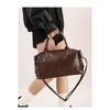 Boston Bag Unisex Faux Leather Large Capacity Shoulder Crossbody Daily Wear