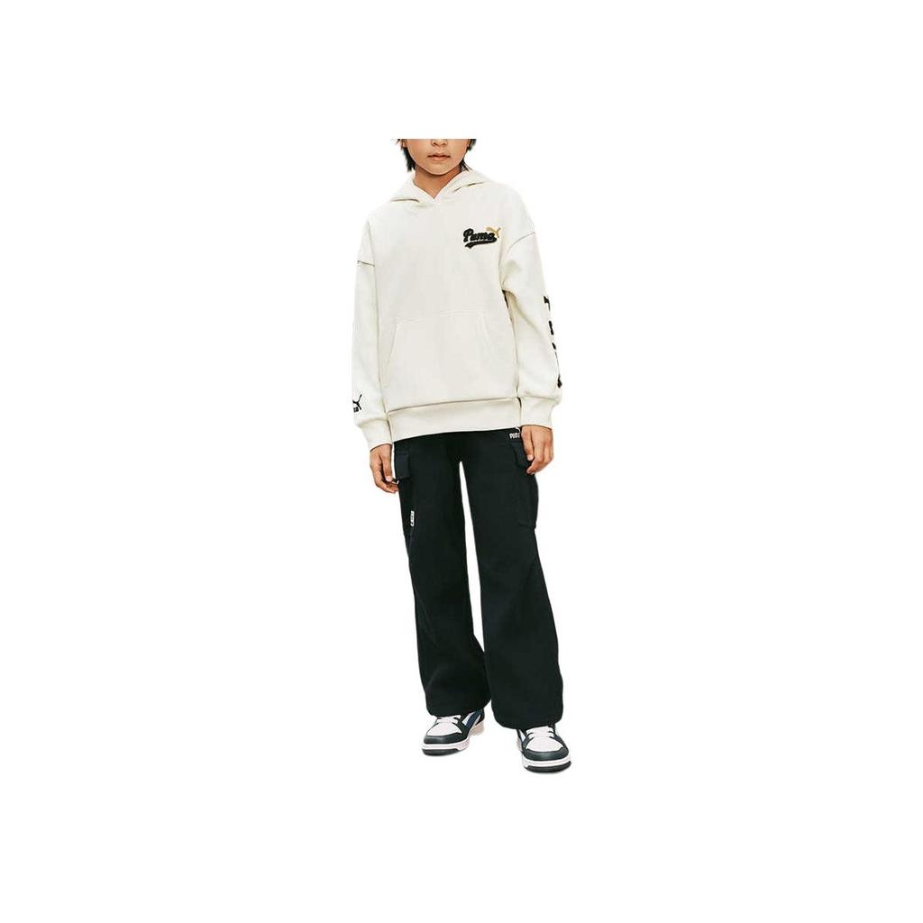 Puma Sportstyle Series Cargo Straight-Leg Casual Fleece Work Pants Kids bottoms Dark-Blue 950001-02
