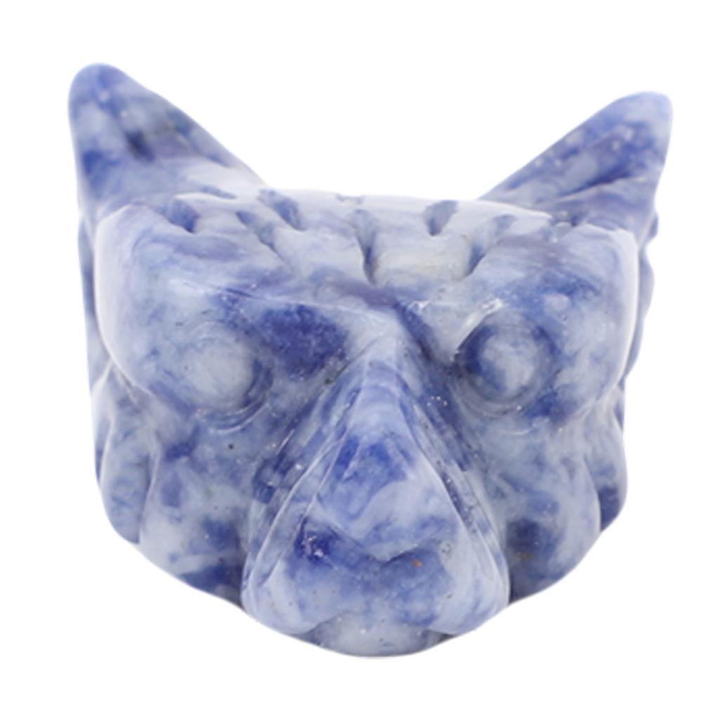 Wolf Head Crystal Pendant Nature Exquisite Gemstone Wolf Head Pendant for Men Women Type 3