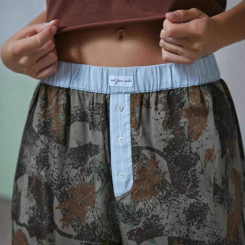 Women's Spring and Summer New Loose Casual Camouflage Wide-leg Trousers