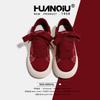 Global burgundy canvas shoes women's 2025 spring new popular ins shoes versatile casual thick baseplate shoes S6988