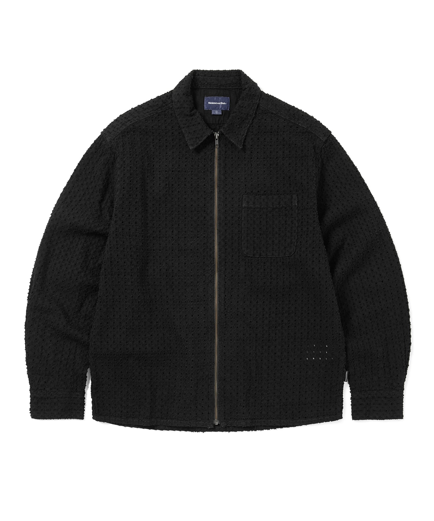 This Is Never That Damaged Denim Shirt Black S