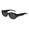 Gentle Monster Logo Unregelmäßige Form Sonnenbrille Unisex Sonnenbrille Schwarz BENVEN-01