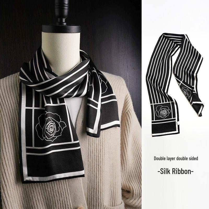 TXRMDX Мужской узкий шелковый шарф и галстук 150*17cm