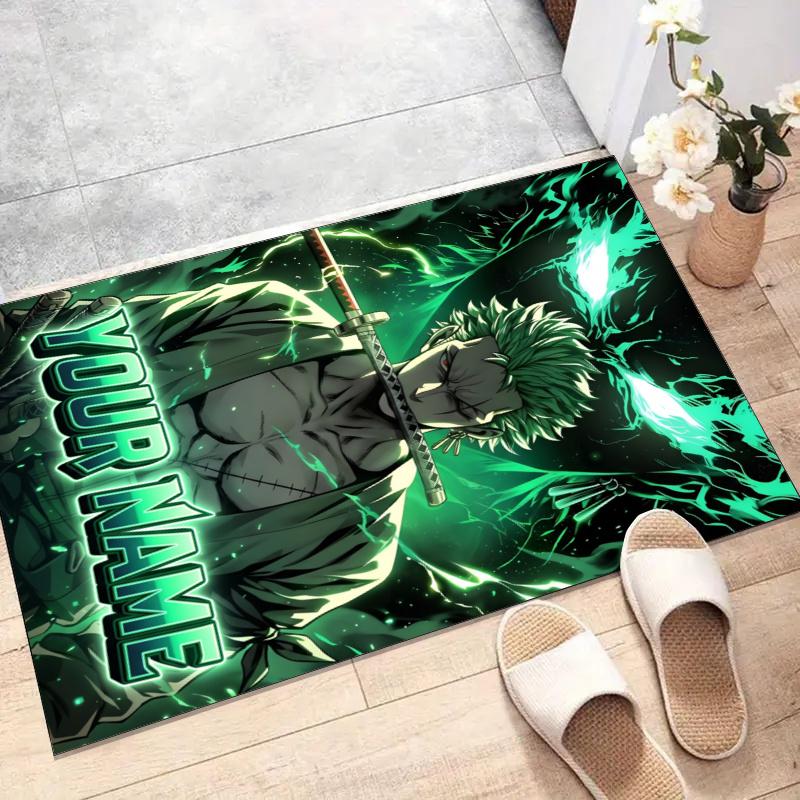 Zoro Design Area Rug Personalized Name- Non-Slip, Soft & Cozy Floor Mat for Living Room, Office - Indoor/Outdoor Carpet