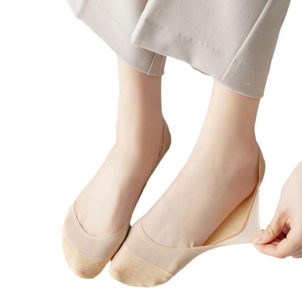 Mesh Breathable Cotton Splicing Non-Slip Shallow Mouth Invisible Socks Socks Are Thin
