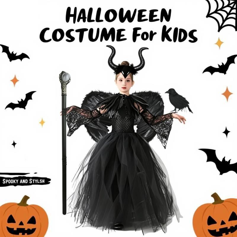 Cosplay Maleficent Childrens Costumes Halloween Stage And Themed Party Up Dress