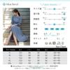 Blue Beryl Long Pleated Chiffon Dress with Long Urban Elegant and [Original Color] Women's Sleeves, Style, Casual, Blue, BB054-BL-M
