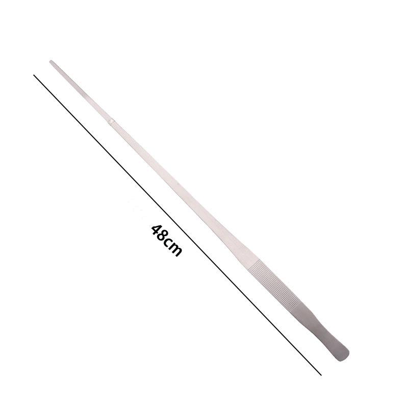 

Stainless steel thick curved straight tweezers 48cm long teeth anti slip pet feeding tool, aquarium plant tweezers Straight