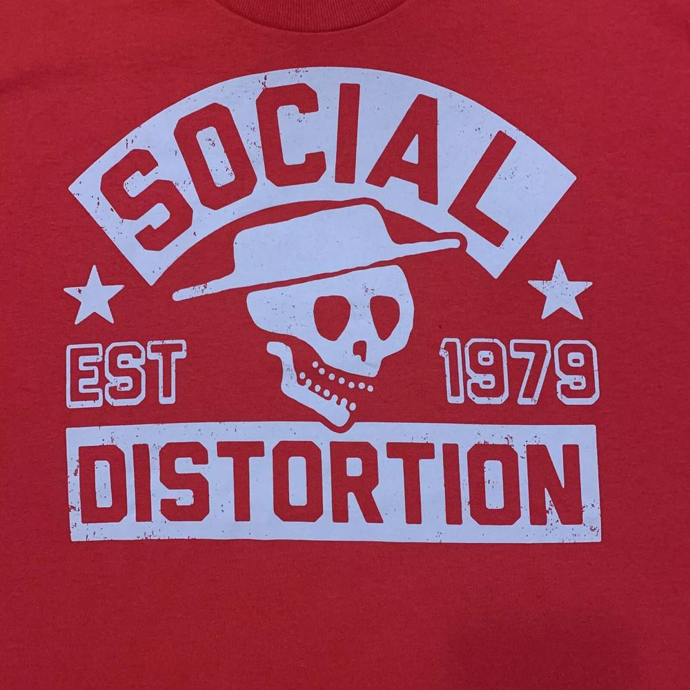 Social Distortion Red Skull Punk Rock Band T Shirt Size S-5XL Unisex T-Shirt XL