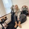 Winter Kuhfellwolle warm kurze Schneestiefel Damen verdicktes Samt rutschfestes Leder Baumwolle kurze Stiefel