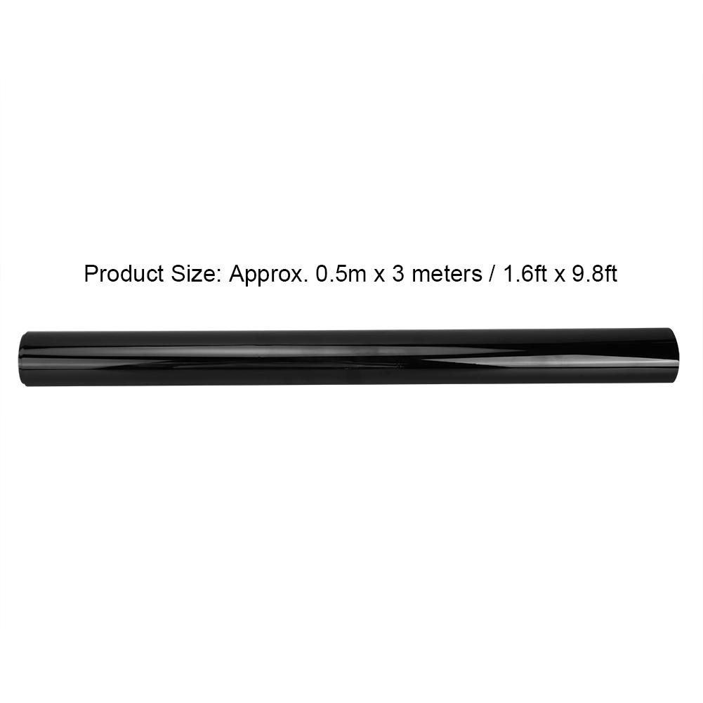0.5x3 Meters One Way Black Color Sun Film Window Privacy Protection Film for Home Office  Less Than Br More Than