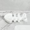 Cute fishbone bathroom soap box ceramic drain washing sink non perforated laundry  box soap holder bathroom accessories