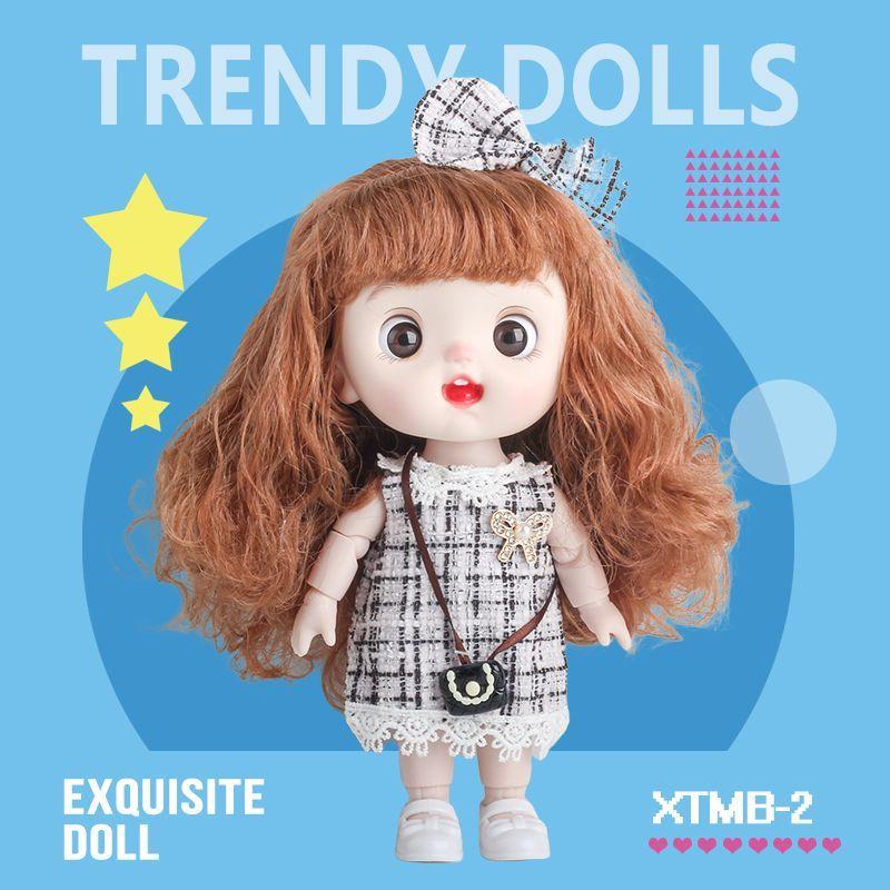 8-inch Doll with Changeable Clothes, Exquisite and Cute Doll, Princess Girl Birthday Gift, Pretend Play Toy