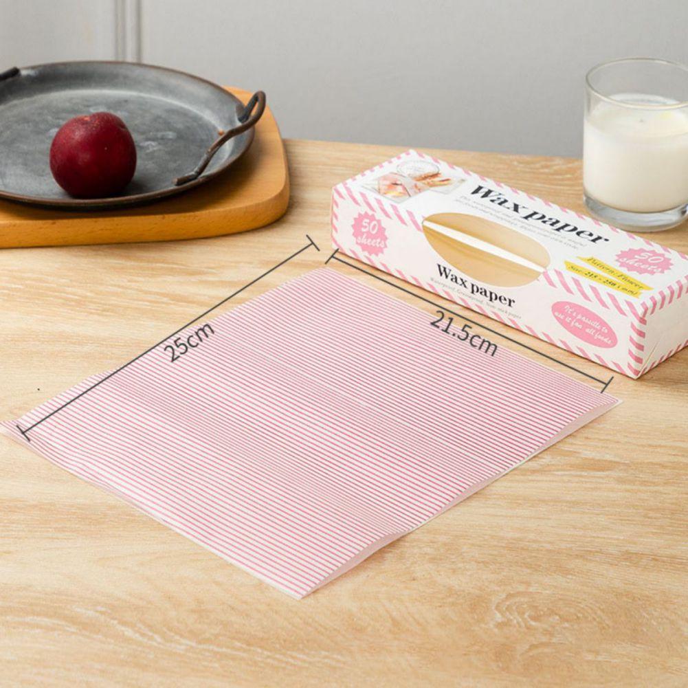 50 Blatt Lebensmittel Wachspapier Wasserdicht Ölfest Einwickelpapier 21,5*25cm