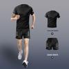 Men's Quick-Dry Summer Fitness Set: Ice Silk Short Sleeve & Tight Running Shorts
